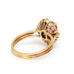 0.72 Carat Oval Ruby and 1.03 Total Carat Diamond Cocktail Ring in 14 Karat Gold - Image 3