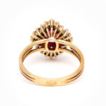 0.72 Carat Oval Ruby and 1.03 Total Carat Diamond Cocktail Ring in 14 Karat Gold - Image 4
