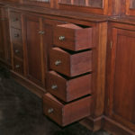 Custom Crafted Cherry Finish Bookcase with Cathedral Windows - Image 7