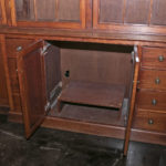 Custom Crafted Cherry Finish Bookcase with Cathedral Windows - Image 6
