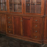 Custom Crafted Cherry Finish Bookcase with Cathedral Windows - Image 5