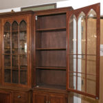 Custom Crafted Cherry Finish Bookcase with Cathedral Windows - Image 4