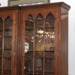 Custom Crafted Cherry Finish Bookcase with Cathedral Windows - Image 2
