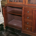 Custom Crafted Cherry Finish Bookcase with Cathedral Windows - Image 8