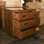 HENREDON Campaign Style 3 Drawer Nightstand - Image 3