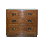 HENREDON Campaign Style 3 Drawer Nightstand