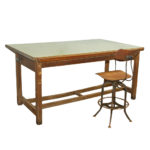 Vintage HAMILTON Drafting Table and Stool