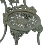 Pair of Antique Ornate Cast Iron Garden Chairs - Image 3