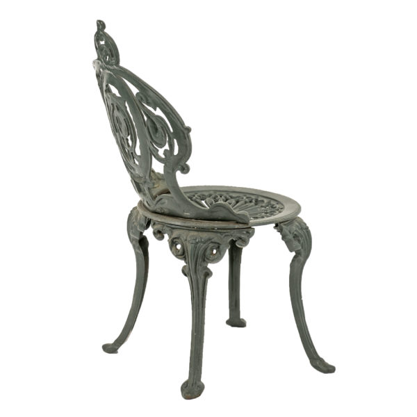 Pair of Antique Ornate Cast Iron Garden Chairs - Image 5
