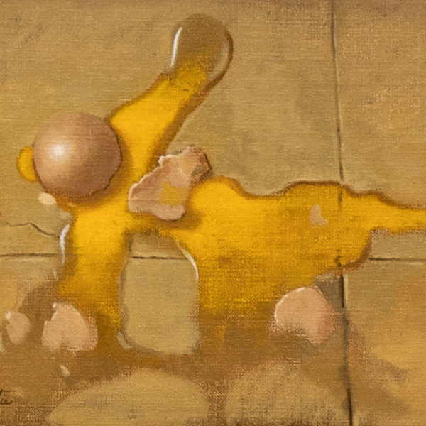 MICHAEL CHRISTIE “Broken Egg” Original Oil on Board - Image 2