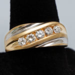 1 Total Carat Diamond Men's Ring in 14 Karat Gold - Image 2