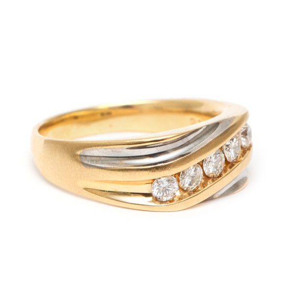 1 Total Carat Diamond Men's Ring in 14 Karat Gold - Image 4
