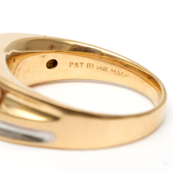 1 Total Carat Diamond Men's Ring in 14 Karat Gold - Image 3