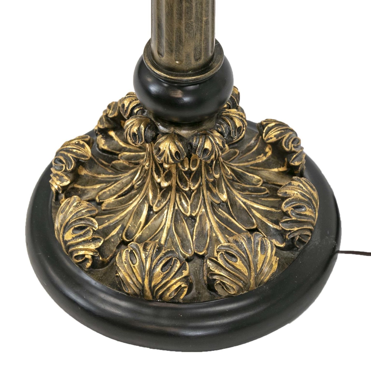 Ornate Floor Lamp with Frosted Glass Shade | Grandview Mercantile