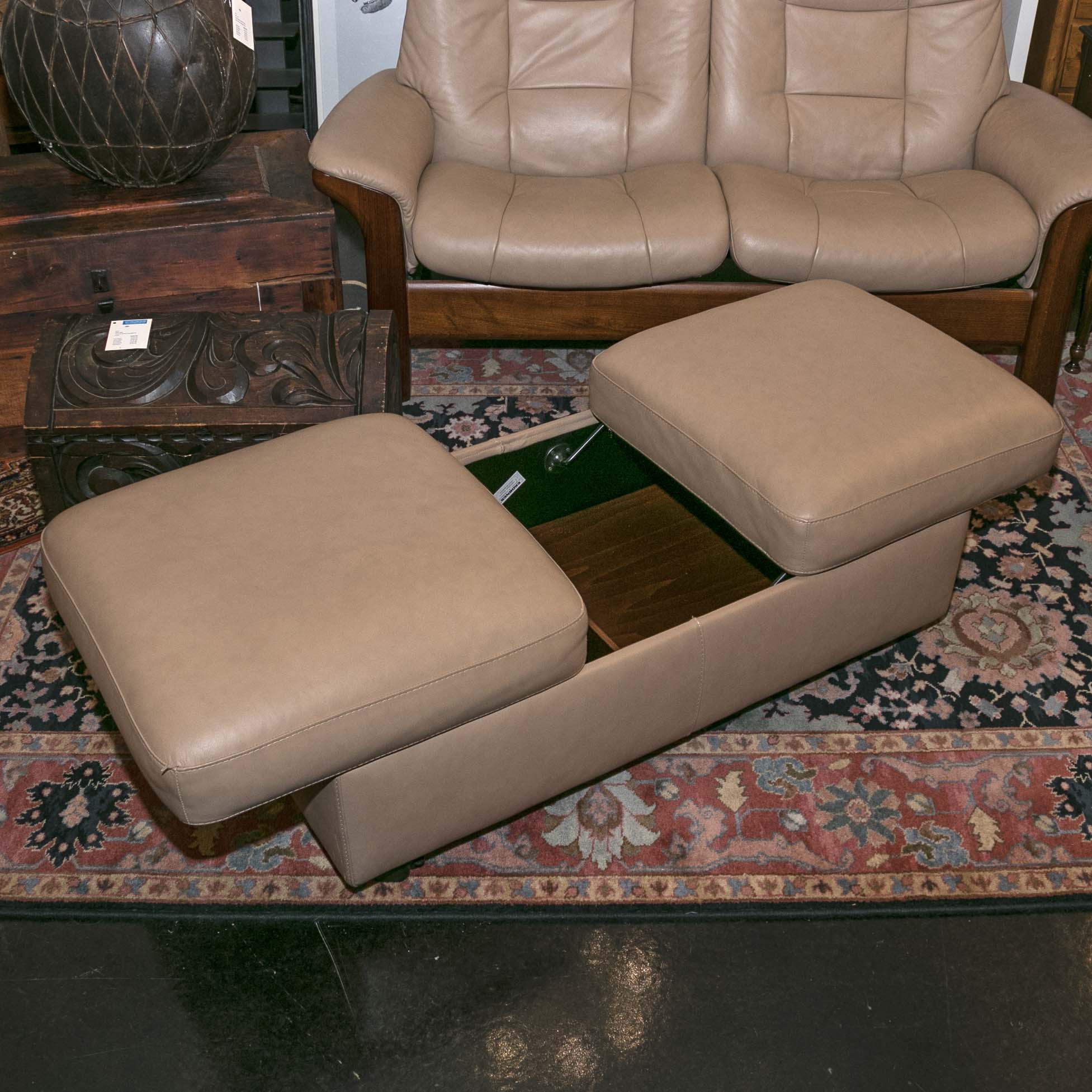 EKORNESS Stressless Double Ottoman | Grandview Mercantile
