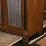 Vintage Neoclassical Credenza with Marble Top and Curtained Doors - Image 6
