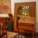 MAITLAND SMITH Leather and Woven Seagrass Leaning Mirror - Image 3