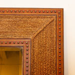 MAITLAND SMITH Leather and Woven Seagrass Leaning Mirror - Image 2