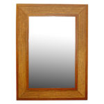 MAITLAND SMITH Leather and Woven Seagrass Leaning Mirror