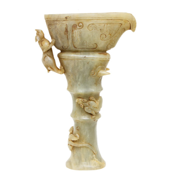 Chinese Carved Rhython Cup - Image 1