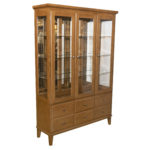ETHAN ALLEN Blonde Wood Display Cabinet