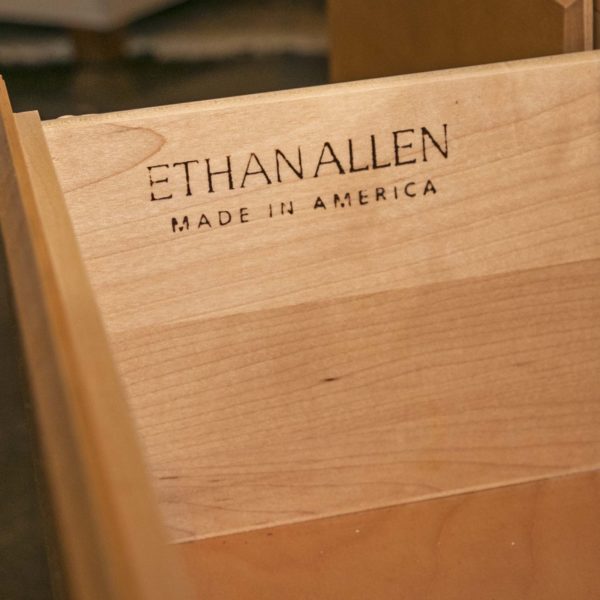 ETHAN ALLEN Blonde Wood Display Cabinet - Image 8