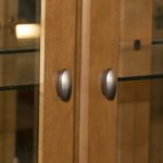 ETHAN ALLEN Blonde Wood Display Cabinet - Image 4