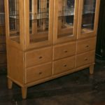 ETHAN ALLEN Blonde Wood Display Cabinet - Image 3