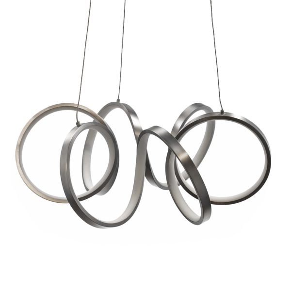 KUZCO Synergy LED Chandelier in Antique Silver - Image 1