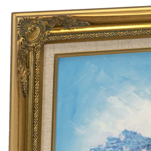 Original Seaside Villa Oil on Canvas - Signed - Image 5