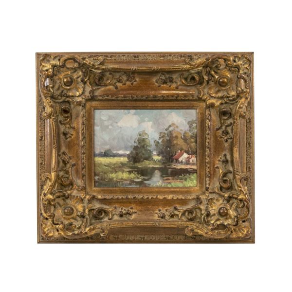 MARIE WEARER Original Oil Pastoral Landscape on Canvas - Image 1
