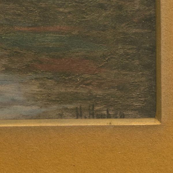 Signed Original Pastel “Sunset Harbor” Drawing - Image 4