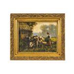 Original Oil on Board Painting of Pastoral Landscape