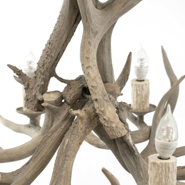 Deer Antler 6 Light Chandelier - Image 4