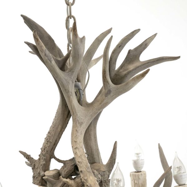 Deer Antler 6 Light Chandelier - Image 3