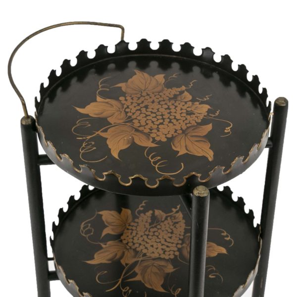 Vintage RUBEL Tole Style Two Tier Beverage Cart - Image 2