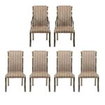 DIA Metal and Glass Extension Dining Table with 6 Chairs - Image 6