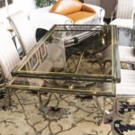 DIA Metal and Glass Extension Dining Table with 6 Chairs - Image 4