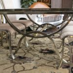 DIA Metal and Glass Extension Dining Table with 6 Chairs - Image 3