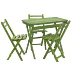 Vintage Folding “French Riviera” 4 Piece Cafe Set