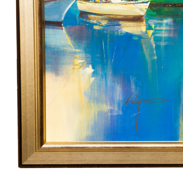 WILFRED LANG Acrylic on Canvas Painting - Signed - Image 3