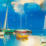WILFRED LANG Acrylic on Canvas Painting - Signed - Image 2