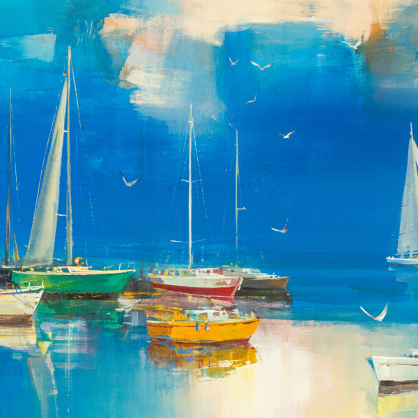WILFRED LANG Acrylic on Canvas Painting - Signed - Image 2