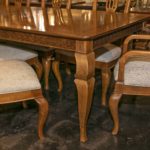 THOMASVILLE Parquet Top Dining Table with 8 Chairs, 2-20” Leaves, and Pads - Image 3