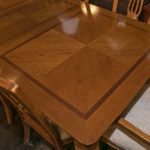 THOMASVILLE Parquet Top Dining Table with 8 Chairs, 2-20” Leaves, and Pads - Image 2