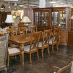 THOMASVILLE Parquet Top Dining Table with 8 Chairs, 2-20” Leaves, and Pads - Image 11