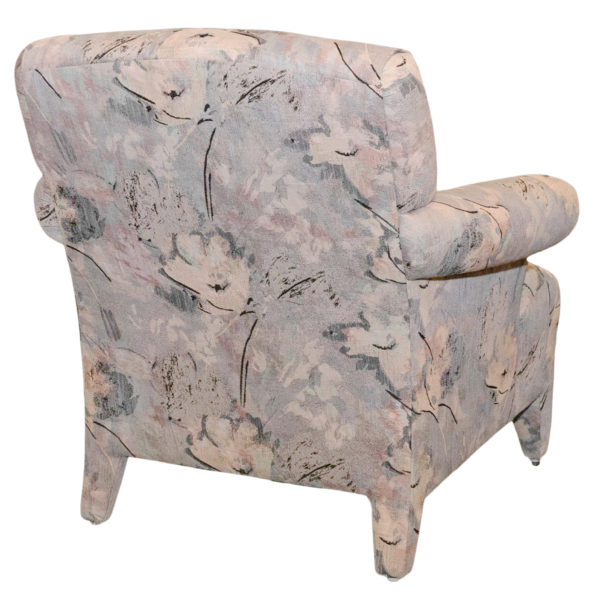 Pastel Pattern Upholstered Accent Chair Circa 1980s - Image 7
