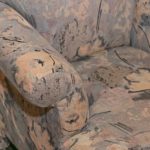 Pastel Pattern Upholstered Accent Chair Circa 1980s - Image 2