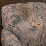 Pastel Pattern Upholstered Accent Chair Circa 1980s - Image 4