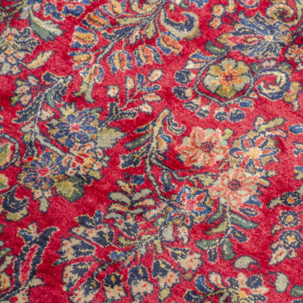 Antique 10'1 x 19'6 Hand Knotted Iranian Sarouk Wool Rug - Image 4